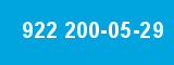 922 200-05-29